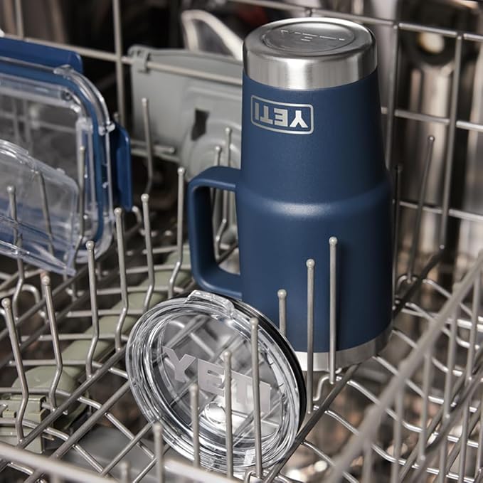 YETI Rambler 35 oz Straw Mug 2.0 - Double-Wall Vacuum Insulation for Cold Beverages – Dishwasher Safe – Cupholder Compatible – Reusable Straw – Comfortable Grip Handle – Travel Mug - Rescue Red