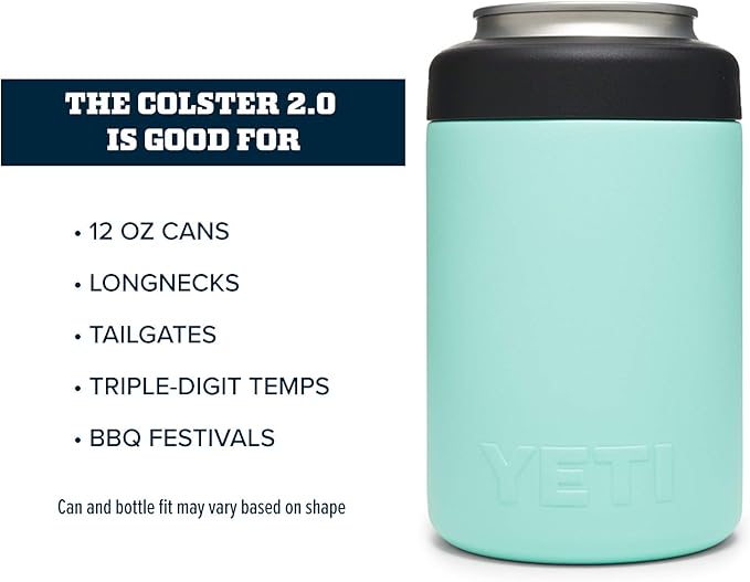 YETI Rambler 12 oz. Colster Can Insulator for Standard Size Cans, Seafoam, 1 Count (Pack of 1)