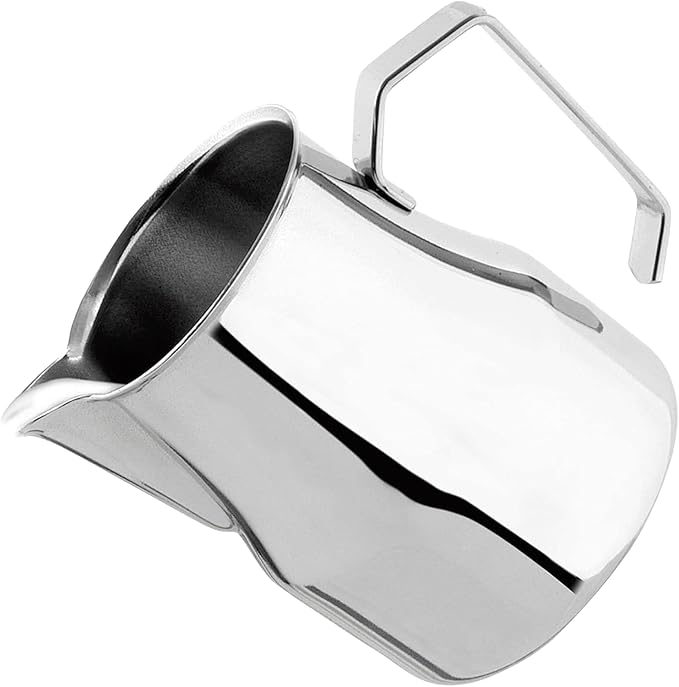VIA CREMA Stainless Steel Milk Frother Jug for Coffee Machine Milk Frothing Pitcher 350 ml