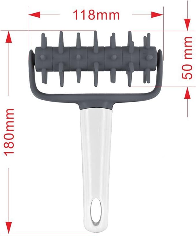 Pizza Dough Docker Roller - Bubble and Blistering Killer Time-Saver for Home Kitchen Pizza Making - Docking Tool Accessory