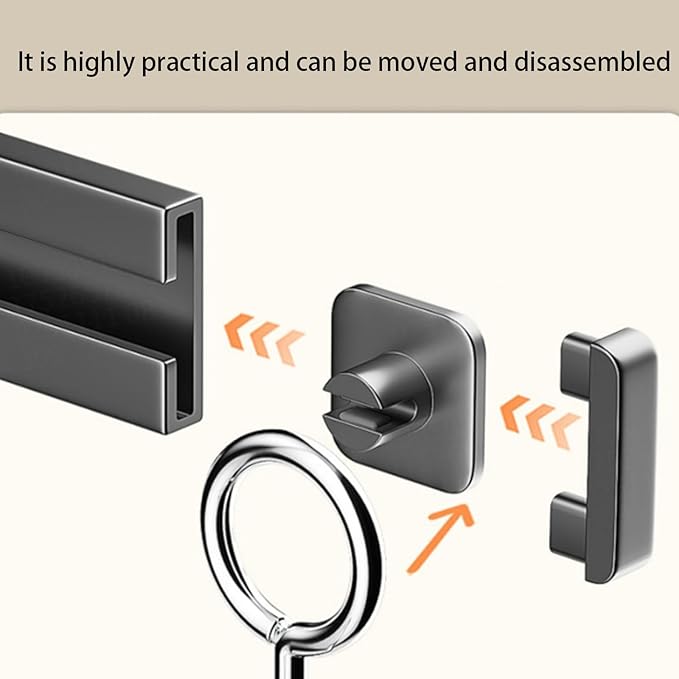 Kitchen Utensil Hooks and Adhesive Hooks are Suitable for Hanging Wall Hooks, Saving Space and eliminating The Need for Drilling (Black, 8 Hooks)
