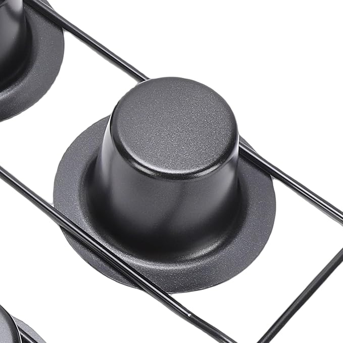 GLOGLOW 6 Cup Popover Pans, Deep Non Stick Sturdy Heavyweight Carbon Steel Bakeware Easy to Popover Pan for Pudding Muffins Popovers Baking