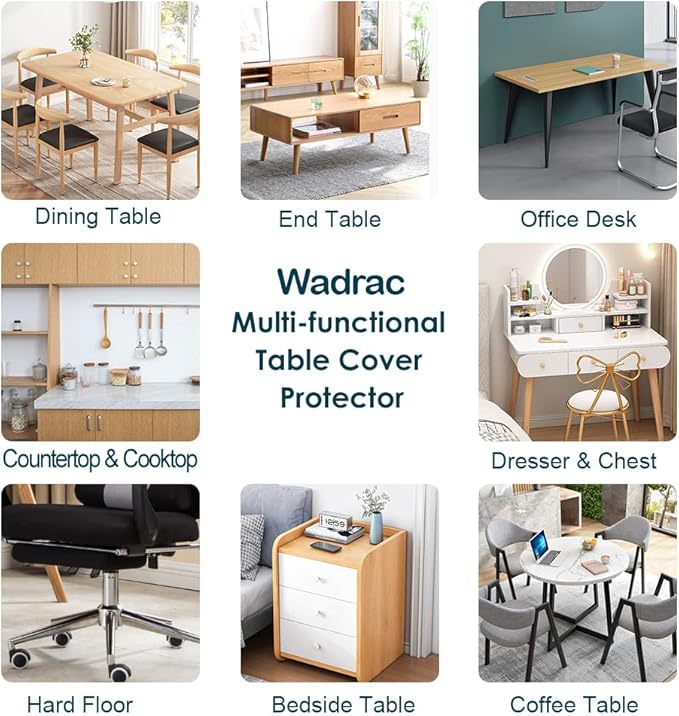 24x46 Office Desk Blotter Mat Clear Plastic Table Protector Cover Pad PVC Transparent Topper Surface Pro ection Mat Pad Anti Scratch Table Mat Glass Dinner End Table Protector Waterproof Easy Clean