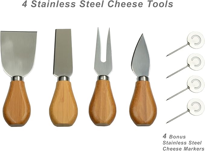 Picnic at Ascot NCAA West Virgina University Officially Licensed Mountaineers Bamboo Cheese/Charcuterie Board with Ceramic Bowl, Knife Set & cheese Markers