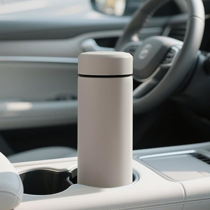 PARACITY Insulated Water Bottle, 15 oz Stainless Steel Water Bottles, Double Wall Vacuum Hot Drinks Insulated bottle, Metal Water Bottle Keeps Hot for 12 Hrs, Cold for 24 Hrs, for Coffee, Tea (white)