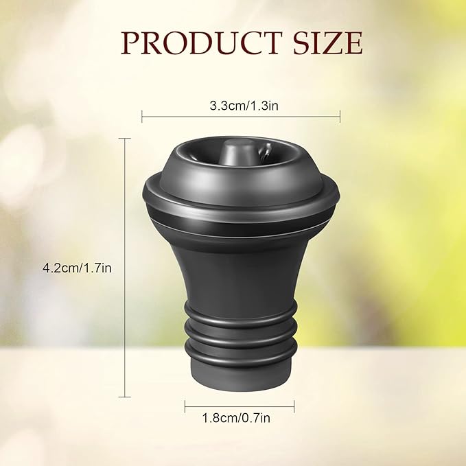Honoson 48 Pieces Wine Stopper Resealable Pump Vacuum Silicone Saver Practical for Kitchen Supplies Bottle Tools (Black)