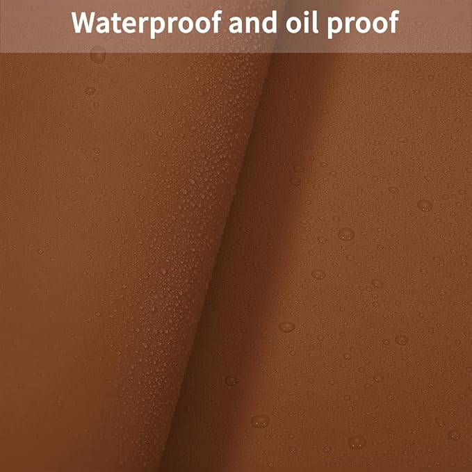 Leather Table Cover,1.8mm Thick,48x60 Inch Table Protector,Table Protector for Dining Room Table,Table Pads for Dining Room Table Rectangular.(Brown+Gray,48x60)
