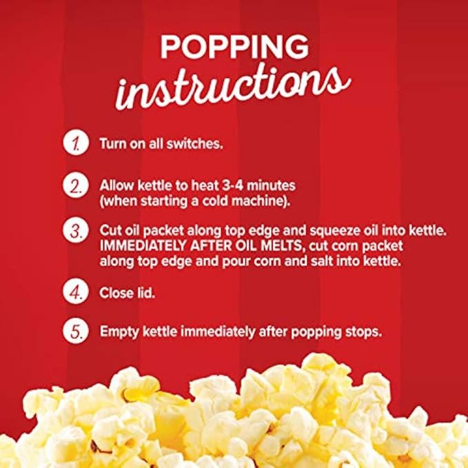 Orville Redenbacher's All-In-One Popcorn Kit, with Kernels, Coconut Oil & Salt, for 8oz. Popcorn Machine, 10.6oz. (Pack of 24)