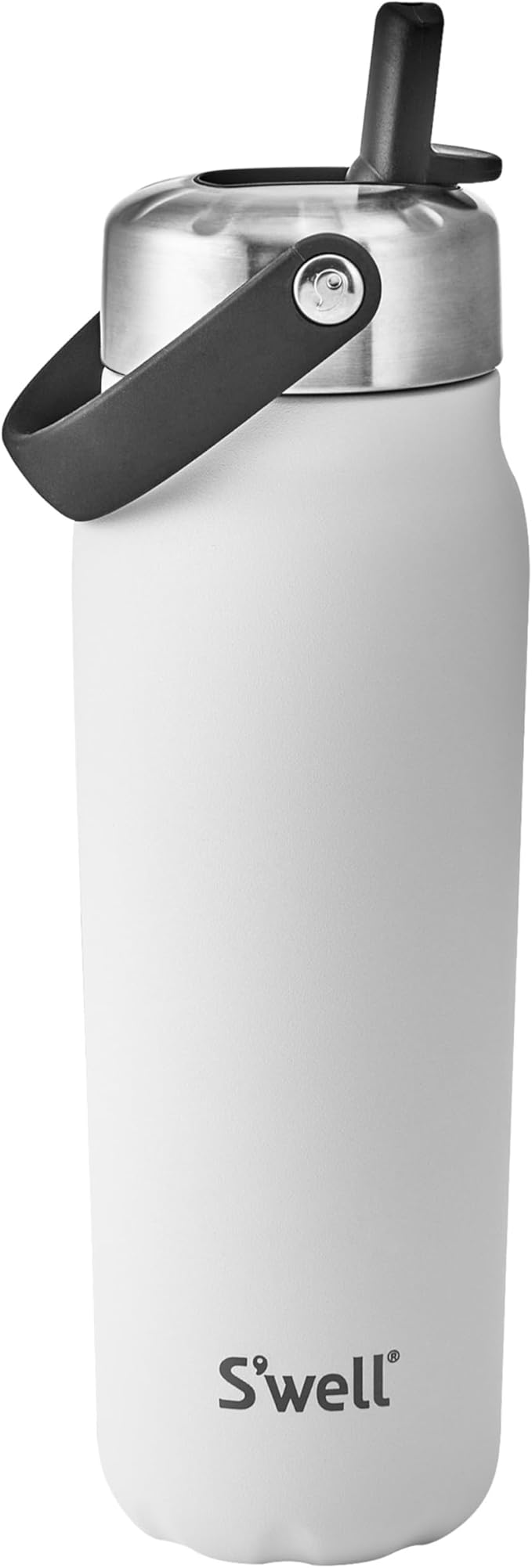 S'well Recycled Stainless Steel Explorer with Flip Straw Lid, 24oz, Moonstone, Triple Layered Vacuum Insulated Containers Keeps Drinks Cold for 36 Hours and Hot for 8