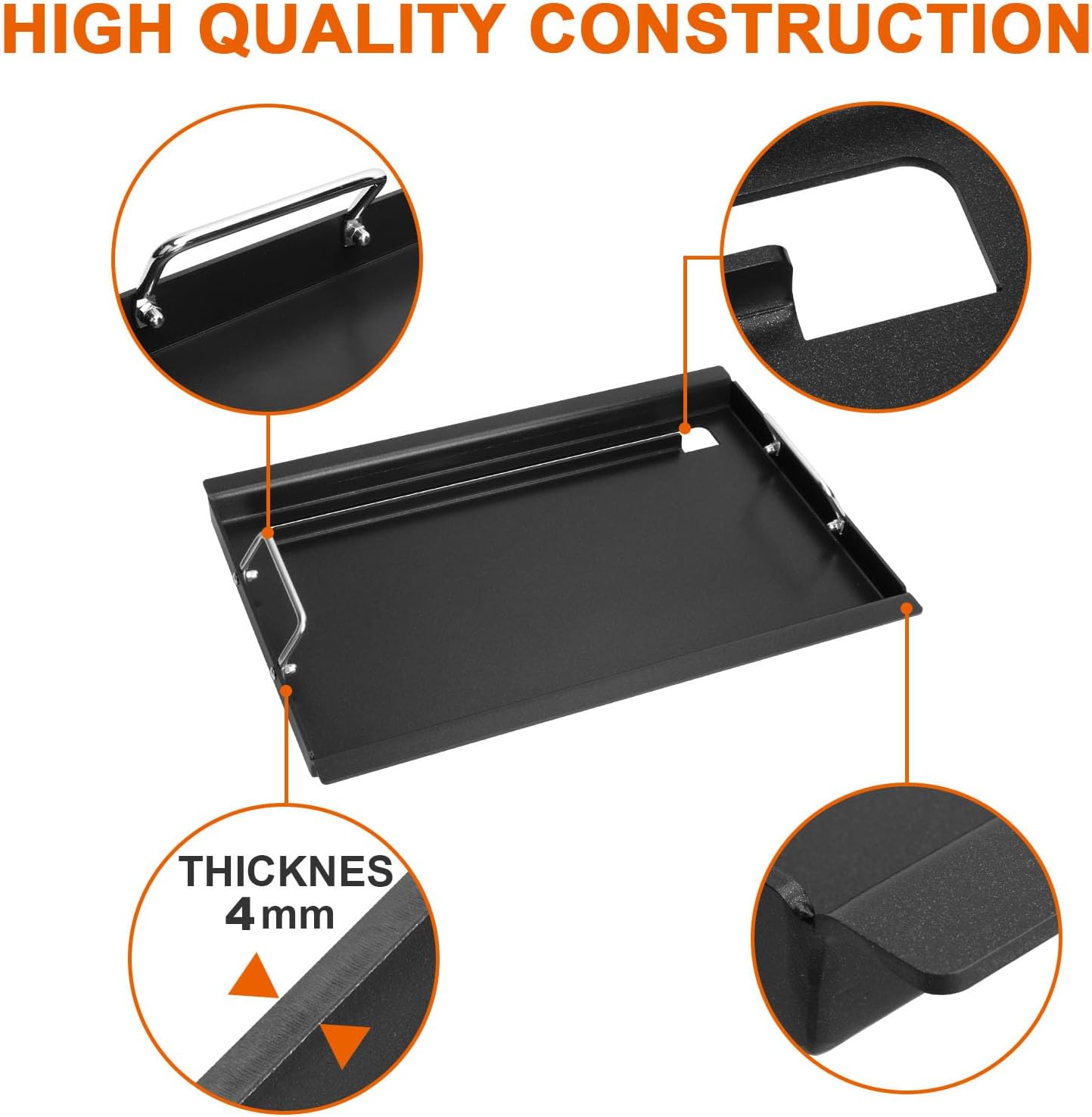 Full-Size Griddle Inserts for Charbroil Performance 4 Burner, Flat Top Griddle for Charbroil Grill 463347017 463377017 463376018P2 463376117 463377117, Replacement Parts for G470-0002-W2 G470-0003-W1
