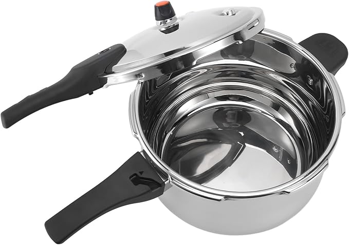 Electric Pressure Cooker, Alarm Valve, Anti-clogging Cover, 80KPA Stainless Steel Pressure Cooker for Gas Stove (7L)