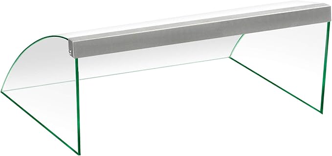 Great Northern Popcorn Hotdog Roller Cover - Tempered Glass Sneeze Guard for 9-Roller Hot Dog Machine - Shield for Countertop Electric Grill