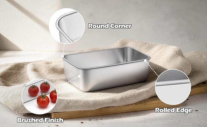 Leonyo 12 Pack Mini Loaf Pans for Baking, 6.3x3.5IN Stainless Steel Small Bread Loaf Pans for Meatloaf, Metal Mini Loaf Tins for Banana Bread Baking Homemade Brownies Smaller Loaves, Dishwasher Safe