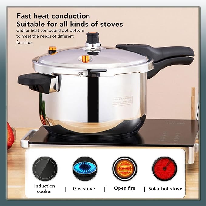 Efficient Pressure Cooking, Rapid Heating 16cm Valves, 304 Stainless Steel and Plastic Electric Pressure Cooker, for Quick and Cooking