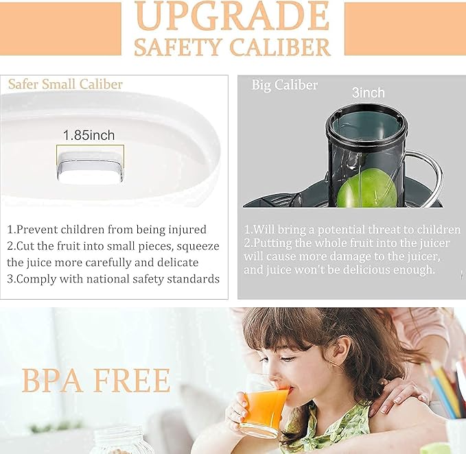 MegaWise Cold Press Slow Masticating Juicer – Quiet Cold Press Technology, Dual-Speed Modes, High-Yield Fruit & Vegetable Extractor, Quick-Clean Parts, White
