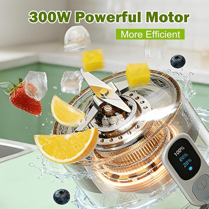 Mini Mixer Portable Blender for Smoothies - 500ML Personal Blender 300 Watt Electric Juicer for Shakes and Smoothies Portable juicer for Baby Food Travel Beach Office Sports Use