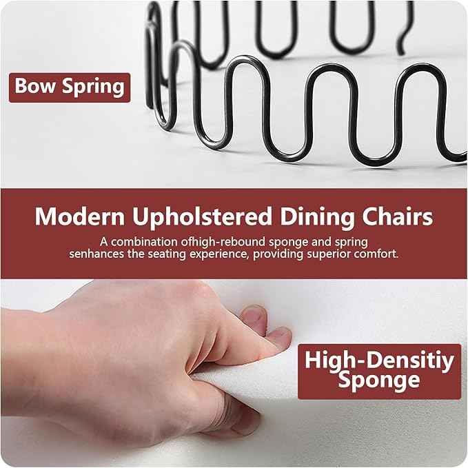 Velvet Dining Chairs Set of 6, Kitchen Chairs Set of 6, Tufted Upholstered Dining Room Chair, Back Ring Pull Trim, Golden Stainless Steel Legs, Wine Red