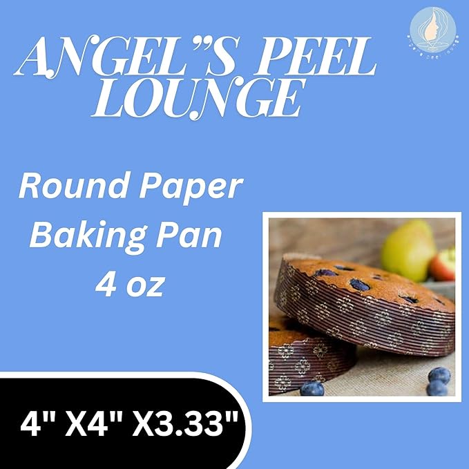 ANGEL’S PEEL LOUNGE Paper Baking Pans 30 Pcs - 4'' x 4'' x 1.2'' Inch Round Disposable Paper Baking Molds for Cake, Pie, Tart or Quiche - Microwave Oven & Freezer Safe Shallow Bakeware Cups