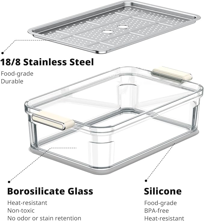 AIRMSEN Steaming Rack for TL-1230 Glass Electric Steamer for Cooking