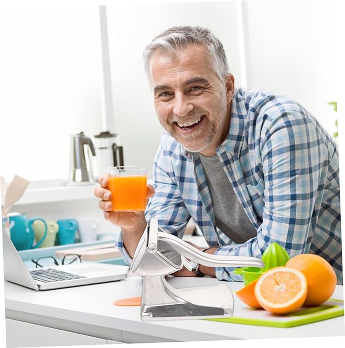Hand Press Fruit Juicer Tool for Lemon Pomegranate Manual Citrus Extractor with Unique Juices Outlet for Easy Pouring for Home Professional Use