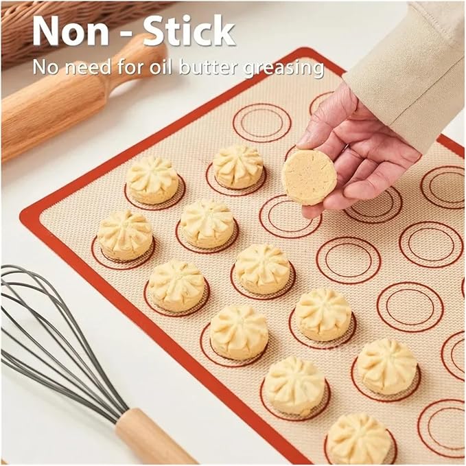 1 Piece Silicone Baking Mat Non Stick Heat Resistant Oven Liner Sheet for Cookie Macaron Bread Tool(Grey 42x29.5cm)