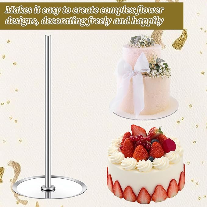 6 Pcs Cake Heating Core for Baking Stainless Steel Heating Rod Cake Strips for Even Baking 2.76 Inch Silver Bakings Nails Cakes Stick Supplies for Decorating Supplies Bake Tools Accessories