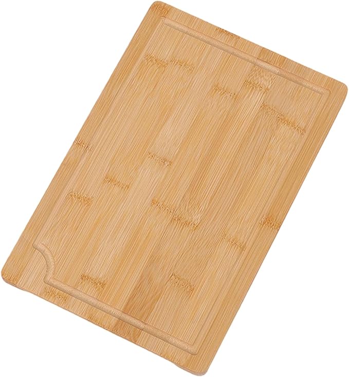 Pomya Smooth Wood Chopping Boards With Grooves | Three Piece Cutting Board Set With Inner Handles For Cleaver And Kitchen Prep