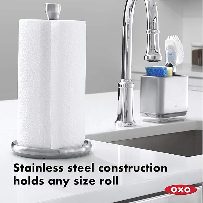 OXO Good Grips Steady Kitchen Paper Towel Holder, 2-Pack