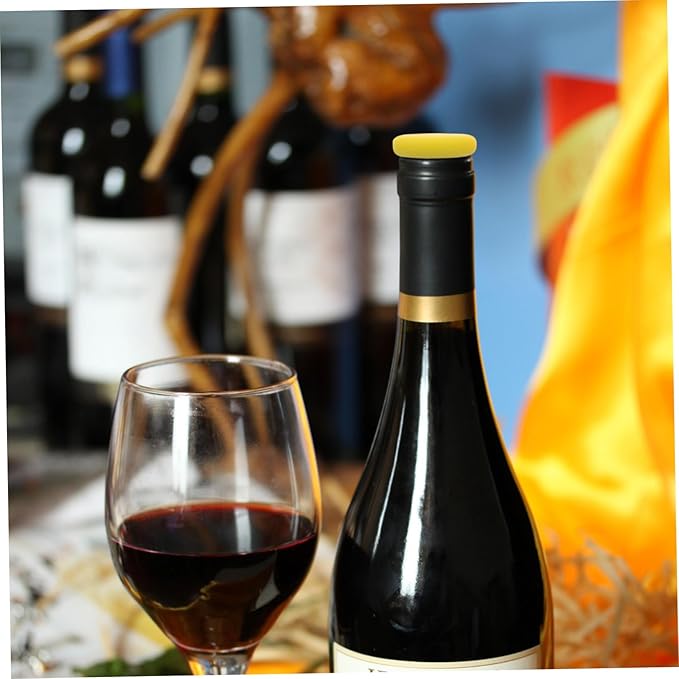 OUNONA 6pcs Silicone Wine Bottle Stoppers Reusable Wine Bottle Caps Leakproof Seals for Fresh Storage