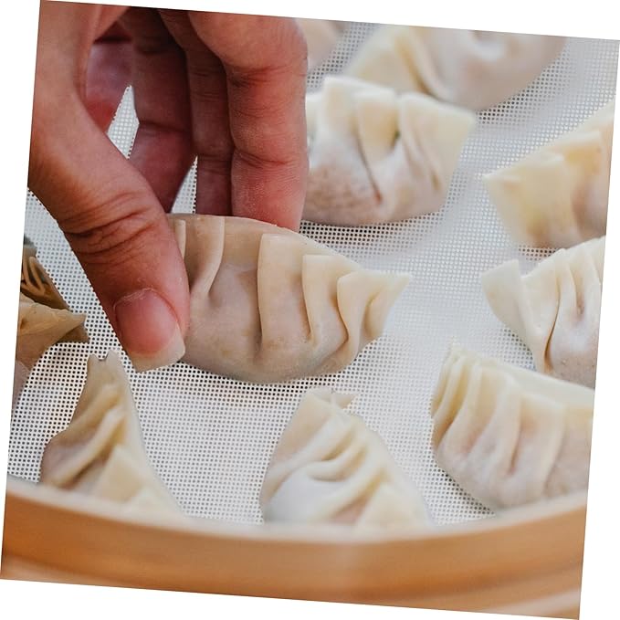 Mikinona 10pcs Non-stick Silicone Steamer Liner Food-grade Oven Mat Microwave Oven Mat Induction Cooker Top Steamer Cooking Baking