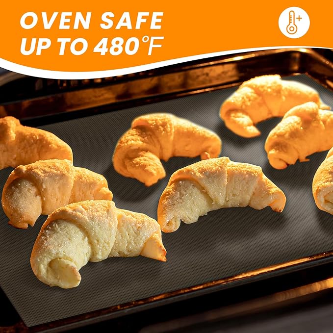 Teflon Ovenb Mat Oven liners + Cut to Size Silicone Baking Mat Roll