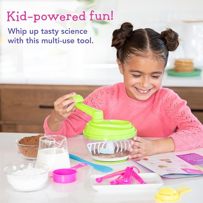 MindWare Kitchen Science Academy Wonder Whipper - Fun and Educational Cooking Set for Kids Ages 6 & Up - Crank Mixer and Kid-Friendly Kitchen Tools - Hands-On Learning Experience