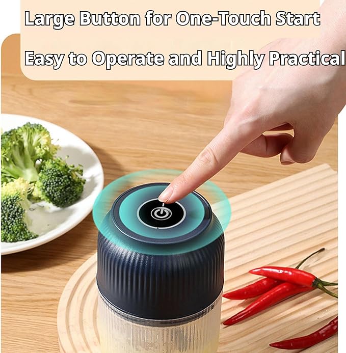 2026 Upgraded Electric Garlic Chopper, Mini Portable Veggie Cutter, USB Rechargeable, 350ML Portable Cordless Mini Food Processor for Nuts Chili Onion Minced Meat and Spices (White*1)