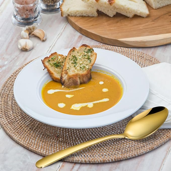Hunnycook Gold Silverware Set - 20PCS Stainless Steel Silverware Set for 4, Includes Forks Spoons and Knives, Utensil Sets for Home Kitchen Restaurant, Dishwasher Safe