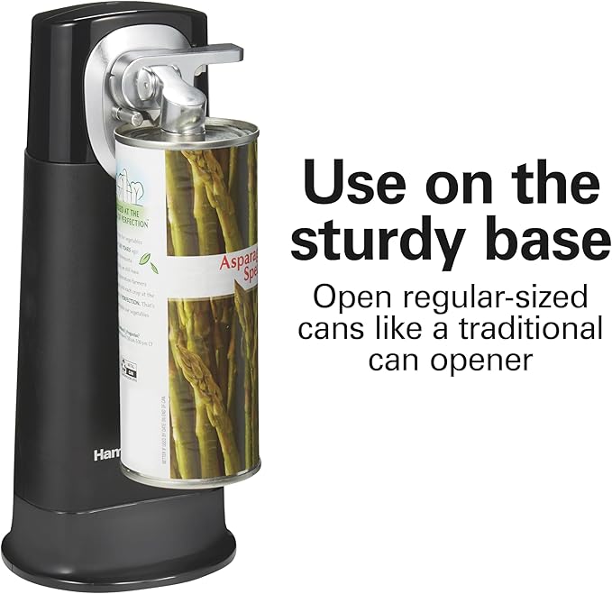 Hamilton Beach 76611 FlexCut 2-in-1 Cordless & Rechargeable Electric, Easily Standard Automatic Can Opener, Easy-Clean, With Removable Walking Cut Head