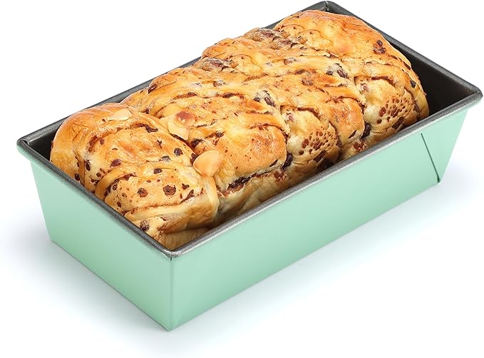 Monfish Bread loaf pan, loaf pans for oven home baking Bread mold 2lb loaf tin 10.5 x 6 x 3 inches Aluminized Steel Non Stick Coating For Home Baking 9x5 bread 2pcs