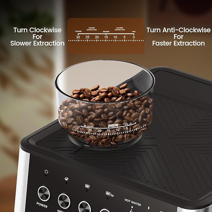 Kndko Espresso Machine, 20Bar Italian Pump & Commercial Steam Wand for Barista-Quality Coffee | Easy to Use with PID Control & Guided Tutorial | All-in-One Kit, Compact Stainless Steel Design