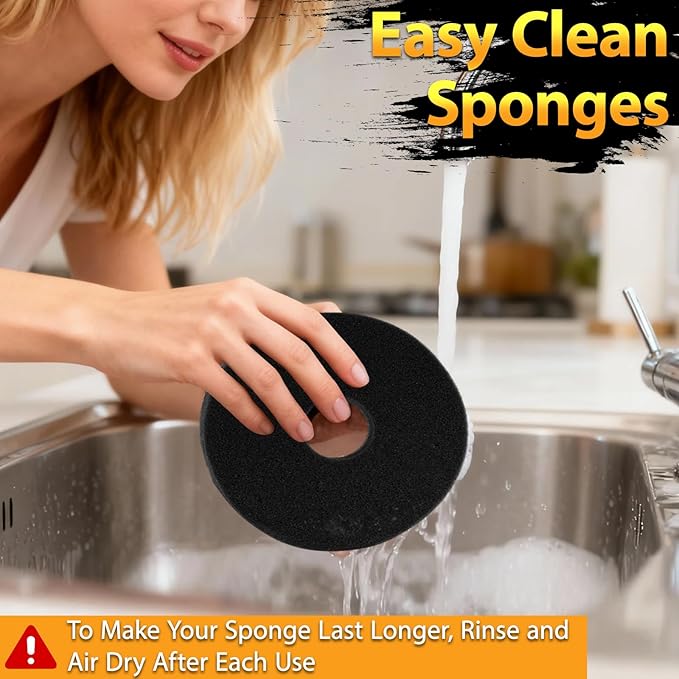 2Pcs Bar Salt Rimmer Sponges TonJin Black Replacement Sponge for Glass Rimmer, Margarita Salter, Lime Juice