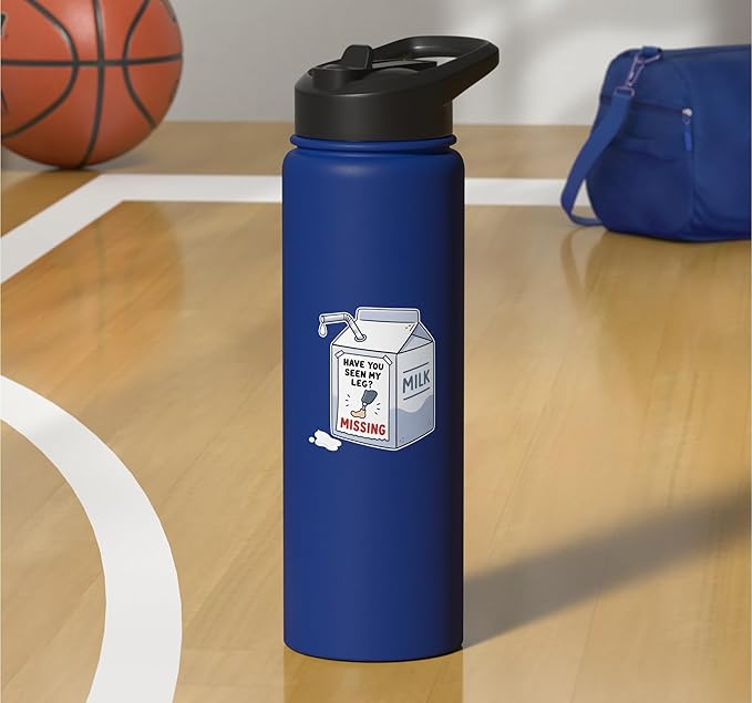 Amputee Leg Amputation Milk Carton Have You Seen My Legs Stainless Steel Insulated Water Bottle