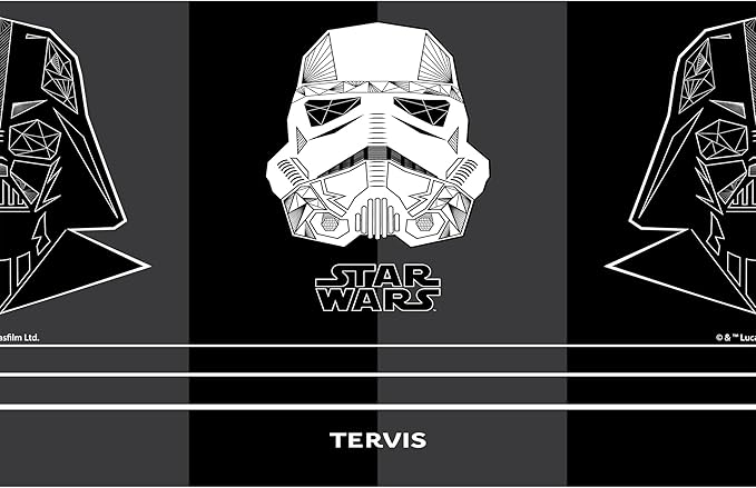 Tervis Traveler Star Wars Vader Trooper Triple Walled Insulated Tumbler Travel Cup Keeps Drinks Cold & Hot, 30oz - with Straw Lid, Stainless Steel