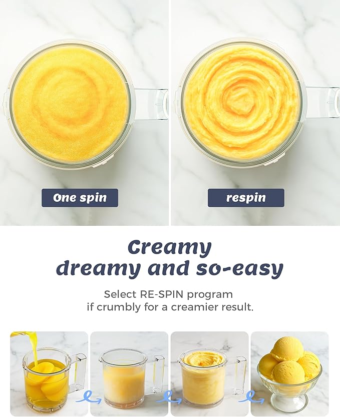 Alcarin Ice Cream Maker with 3 Pints(Not Freezer) Homemade Slushie Gelato Yogurt Sorbet Frozen Treat Machine 10 Pre-set Program Respin & Mix-in