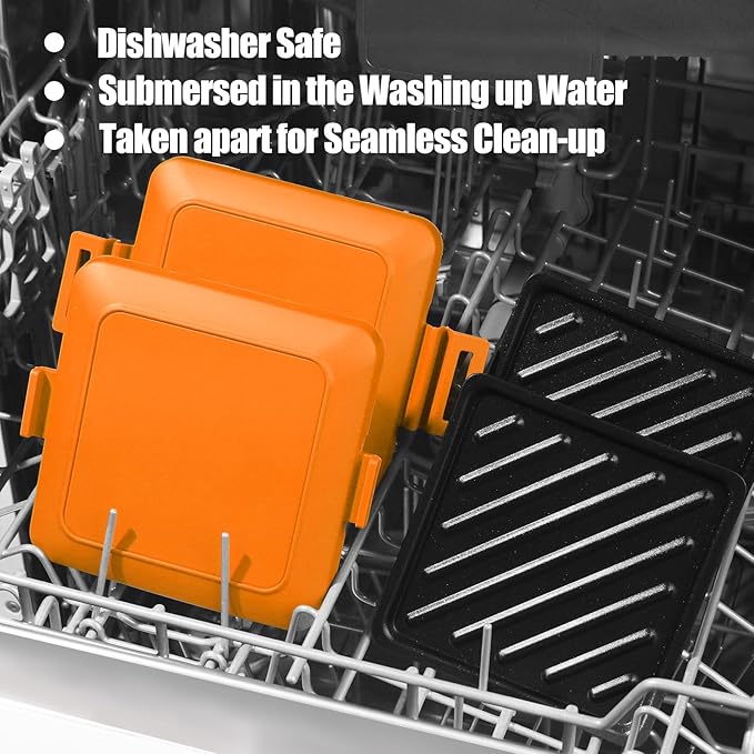 MKYSAIL 2-in-1 Microwave Breakfast Maker Bundle: Egg Cooker & Sandwich Make | Quick 90-Second Gourmet Meals | Dishwasher Safe, Portable for Home, Dorms, Travel (No Stovetop Needed!)