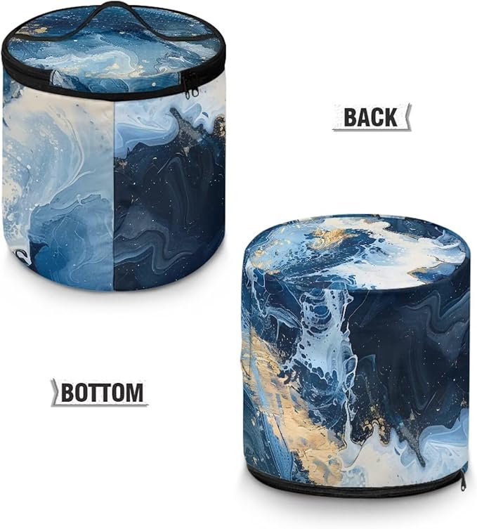 Blue Marble Electric Pressure Cooker Insulation Handbag Keep Appliance Clean Electric Pressure Cooker Bag with Accessories Pockets