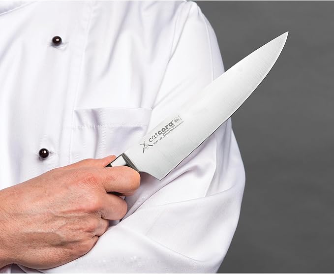 Cutlery-Pro Cat Cora Forged Chef Knife, Professional 8-Inch German Steel Blade For Produce, Meat, Herb Cutting, Ergonomic Triple-Rivet Handle, NSF-Certified Kitchen Knife