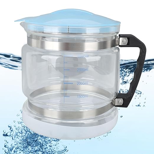 4L Glass Distiller Water Container, Pure Water Collection Bottle Replacement for Countertop Distillers, Easy Clean Wide Mouth Design