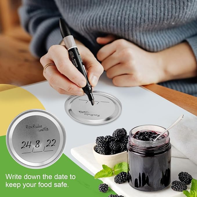 150PCS Canning lids Regular Mouth(2.76in/70mm), Upgraded Leak-Proof Mason Jar Lids for Ball/Kerr Jars, Split-Type Lid with Perfect Airtight Seal, Canning Jars Lids, Food Grade Material