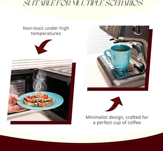 Pearl Dots Stoneware Dinnerware Set (16pc Set, Turquoise)