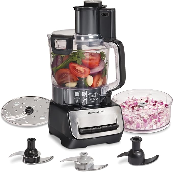 Hamilton Beach Stack & Snap Food Processor and Wave Action Blender Bundle