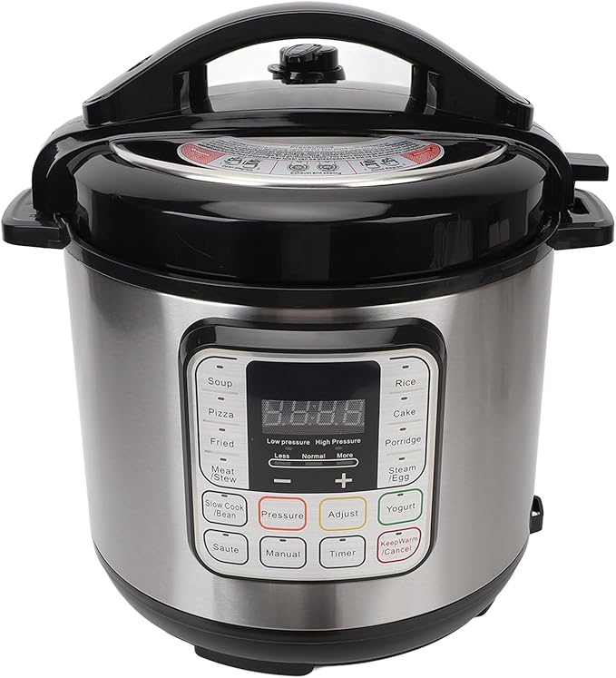 Alomejor Electric Pressure Cooker, 6L Multi Cooker with Smart Programs for Family Cooking Meal Prep (US Plug 110V)