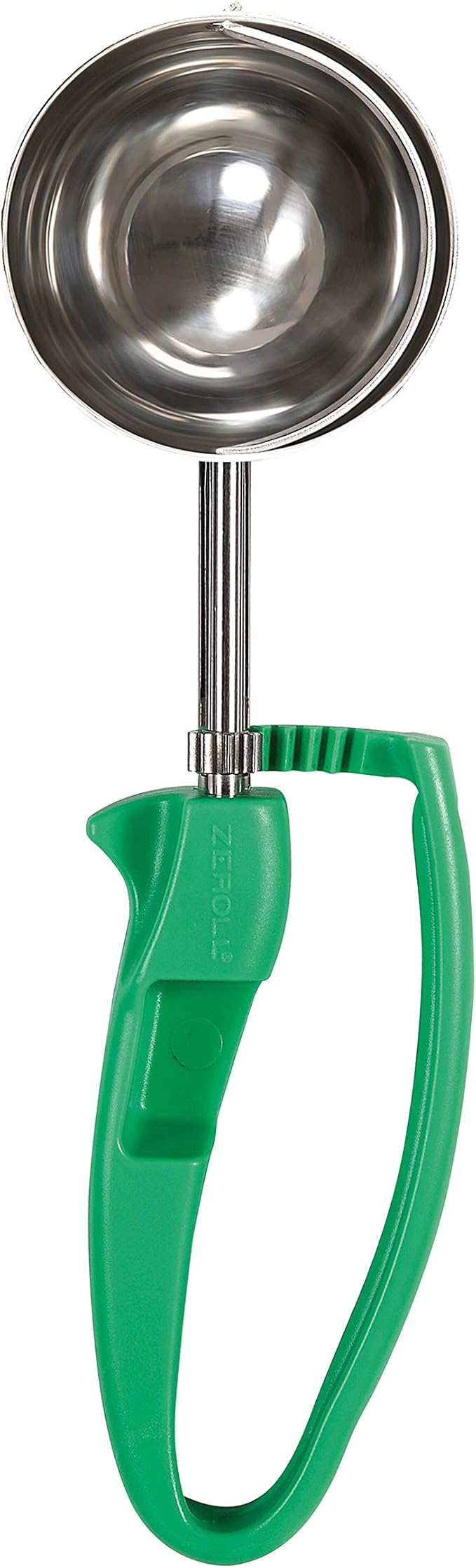 Zeroll 2012 Universal Standard Length EZ Disher Food Portion Control Scoop Designed for Right or Left Hand Use Dishwasher Safe NSF Approved, 2 1/2-Inch, Green